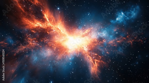 Stunning Cosmic Explosion in Deep Space