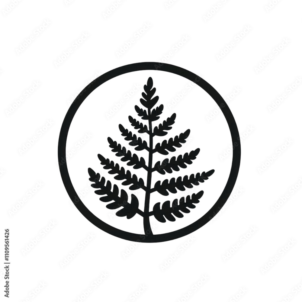 Simple and minimalist illustration of a fern plant in black color on a transparent background. Suitable for use as a logo, icon, or emblem. Simple and minimalist illustration of a fern plant in black color on a transparent background. Suitable for use as a logo, icon, or emblem.