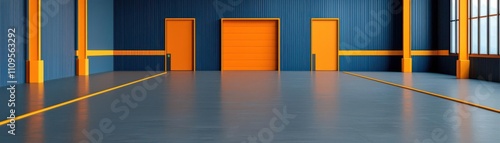Wallpaper Mural sustainable warehouse concept. Energy-efficient warehouse with insulated walls and green technology, 3D illustration Torontodigital.ca