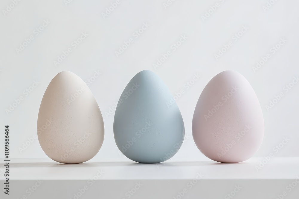 pastel color eggs on white background pastel color eggs on white background