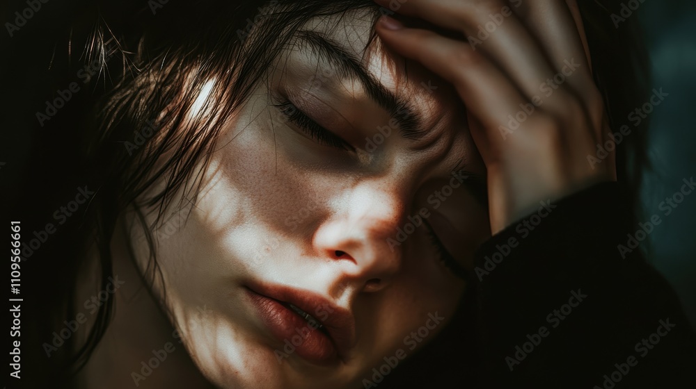 Contemplative Mood with Shadows and Soft Light Contemplative Mood with Shadows and Soft Light