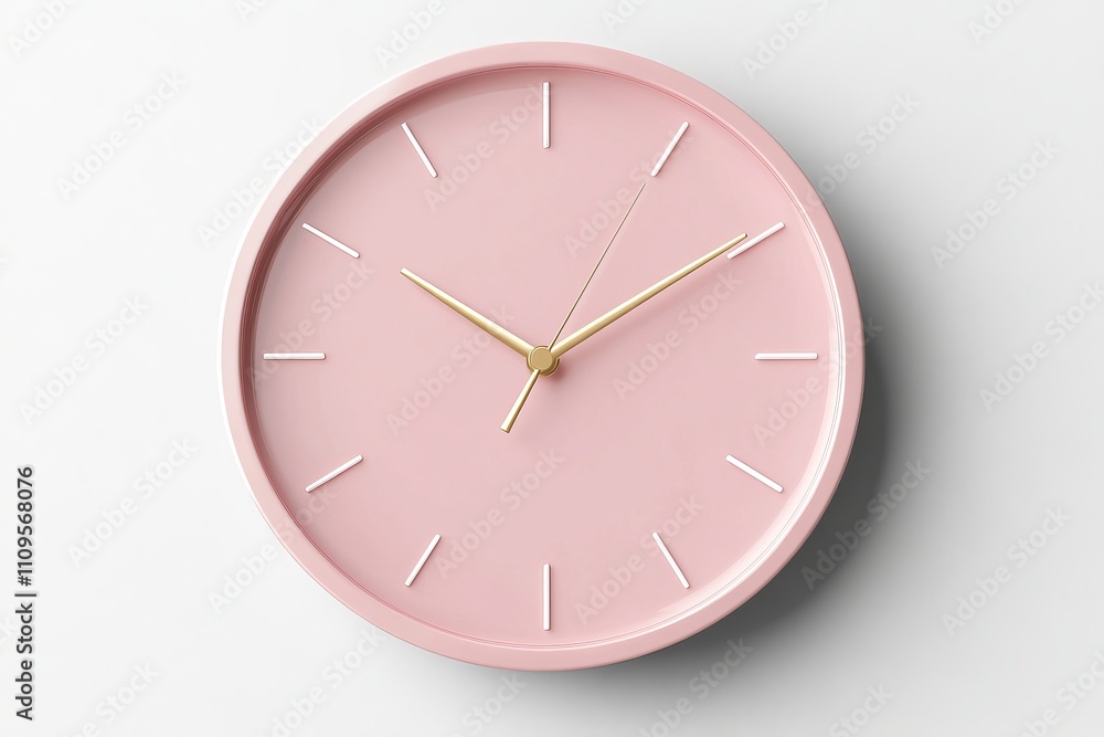 a pastel pink color watch on white background a pastel pink color watch on white background