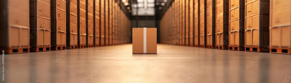 warehousing and storage concept. Large inventory area with automated ...