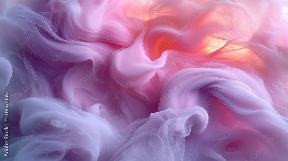 Fototapeta premium Abstract Flowing Soft Textile in Pink