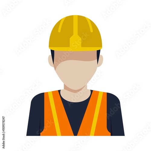 Construction worker, builder in helmet, vest, uniform. Character constructor for animation. Front, side and back view set. Body parts, postures, poses collection.