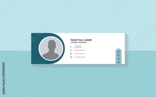 Email signature template or email footer and social media cover design