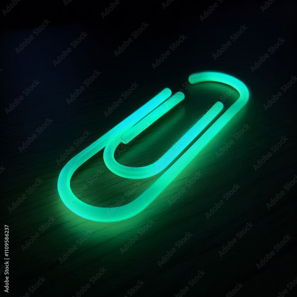 Glowing Clip A clip with a glow in the dark effect