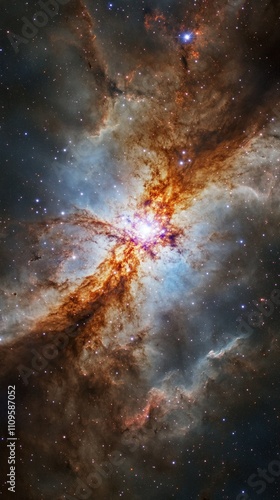 Wallpaper Mural Galactic Wonder, an enchanting view of vibrant nebulas intertwined with countless stars, evoking a sense of awe and mystery for your mobile device wallpaper. Torontodigital.ca