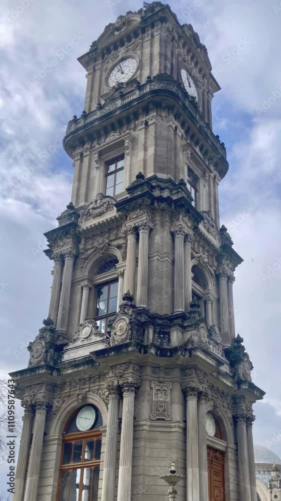 Istanbul. Turkiye. Dolmabahce Clock Tower. Istanbul. Turkiye. Dolmabahce Clock Tower.