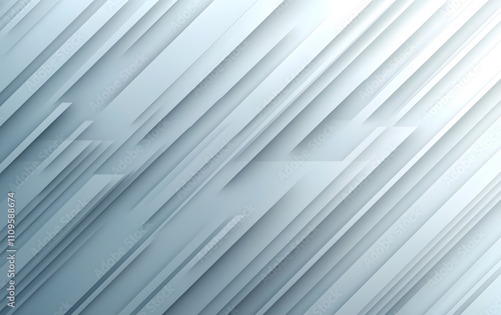 Fototapeta premium Sleek diagonal abstract lines with layered depth and gradients in light blue tones, suitable for modern technology and business themes