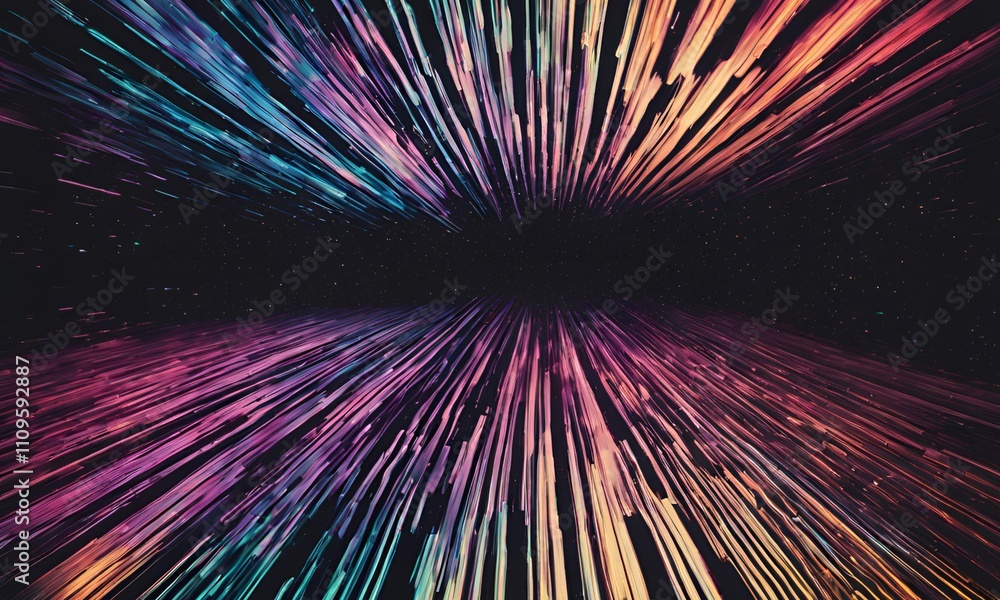 Obraz premium Retro VHS Lines with light distortions and glitches