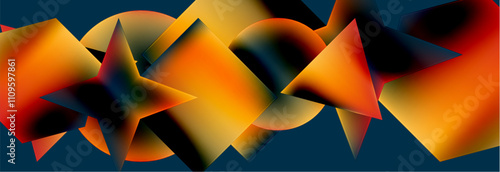 Fluid color geometric shapes abstract background. Vector Illustration For Wallpaper, Banner, Background, Card, Book Illustration, landing page