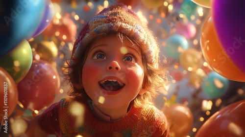 A Close-Up of a Child's Face Filled with Joy