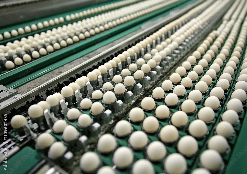 Overview of the efficient egg packing process in a production facility Overview of the efficient egg packing process in a production facility