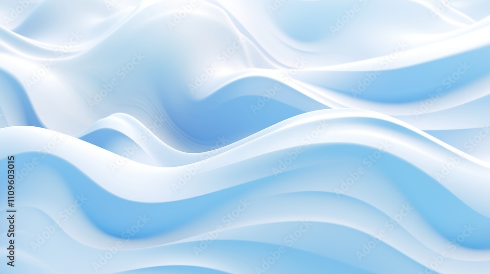 Obraz premium Abstract blue waves resembling snow or ice. Minimalistic and calming design, ideal for backgrounds, presentations, or creative projects.
