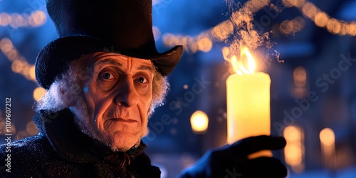 A Christmas Carol concept with Scrooge