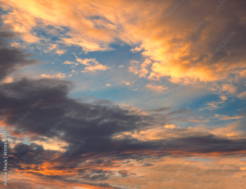Obraz premium red sunset sky
