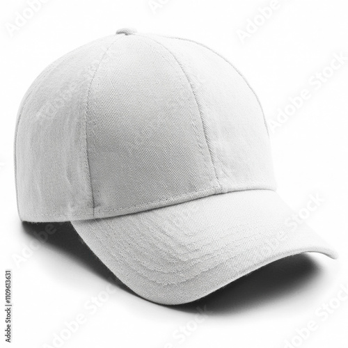 White Baseball Cap Isolated
