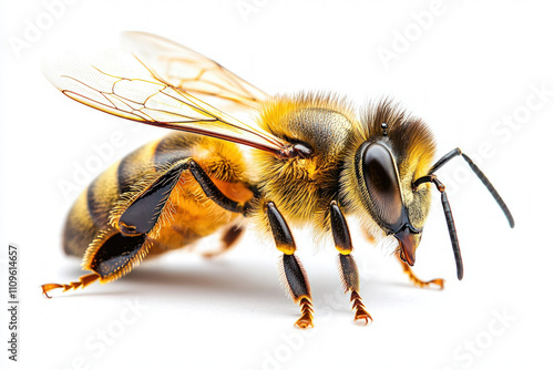 bee on white background