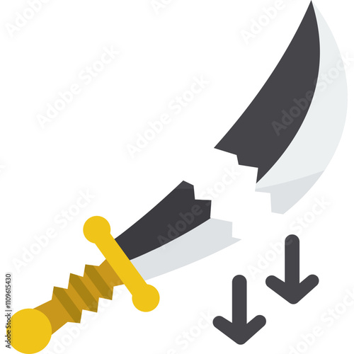 Sowrd Break Vector 