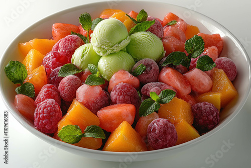 Fruit Salad With Ice Cream