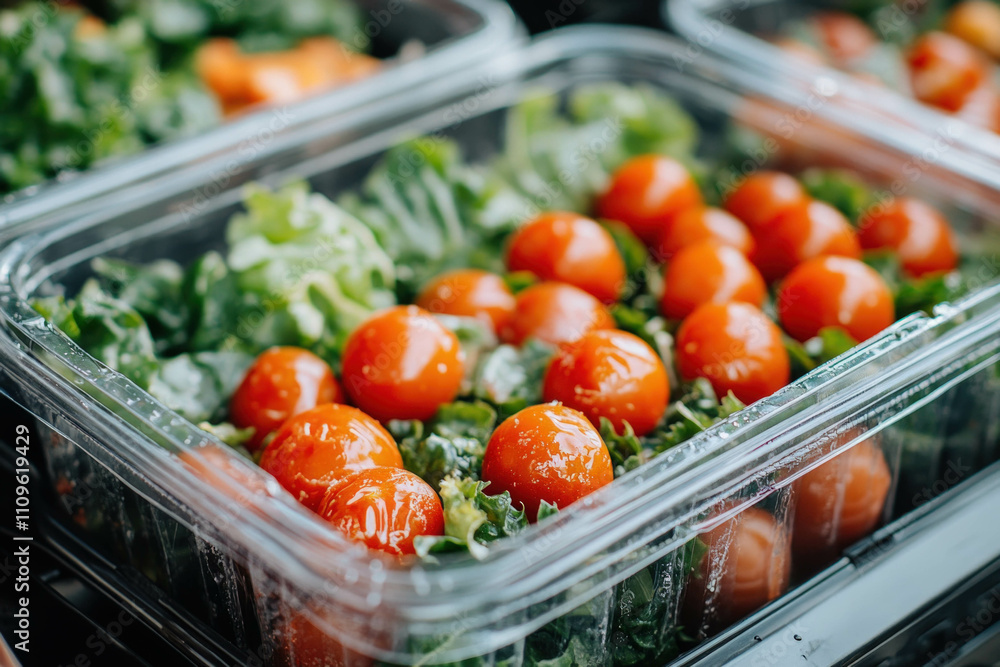 Salad In Plastic Box Salad In Plastic Box