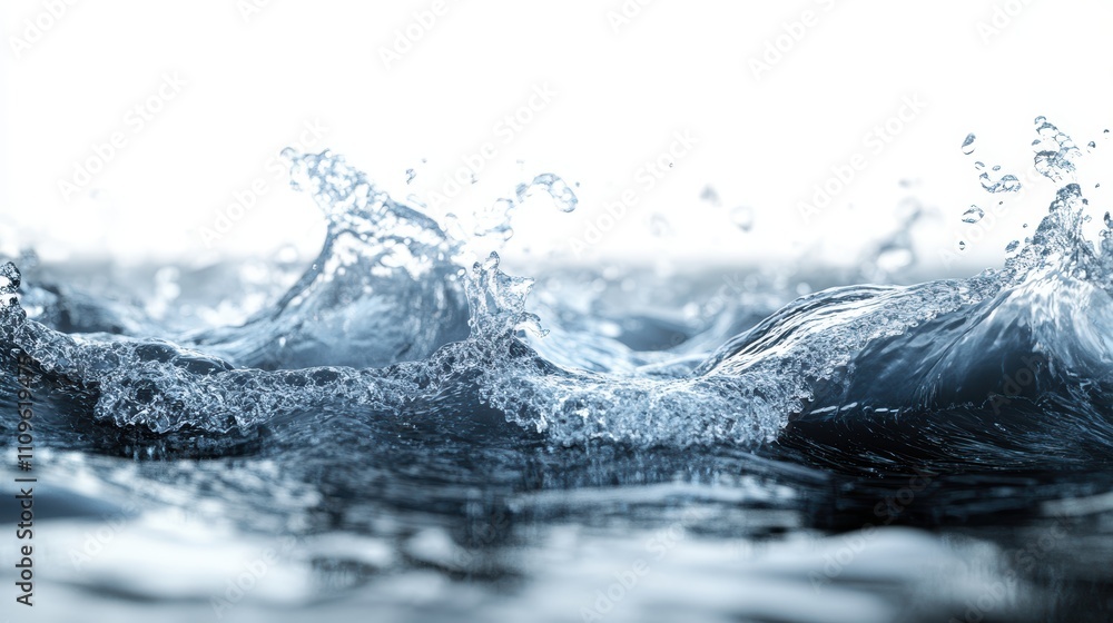 blue water with shimmers like a wave on a white background. blue water with shimmers like a wave on a white background.