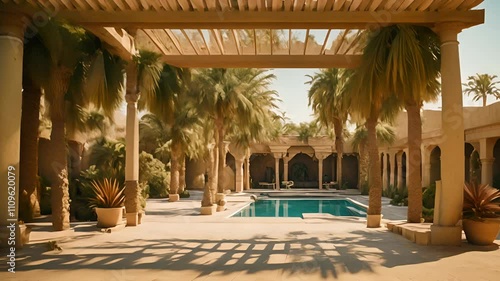 Courtyard with pool