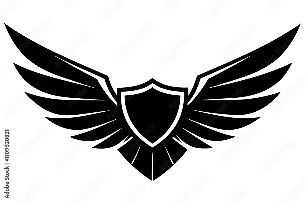 Fototapeta premium Eagle Wings Emblem Vector - Printable Graphic Design for Logos and Badges