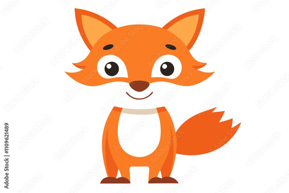 Fototapeta premium red fox cartoon