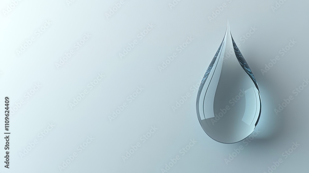 Captivating water droplet suspended in mid-air reflecting soft ambient light Captivating water droplet suspended in mid-air reflecting soft ambient light