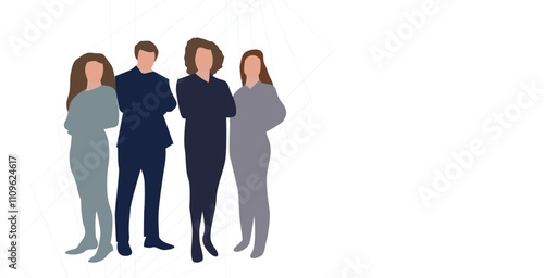 Images of people in professional settings themes with have white background design for using multiple purpose, Images of professionals at work with man and woman together themes 