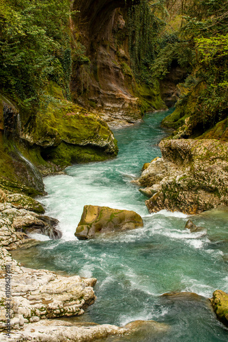 A Serene River Canyon That Is Surrounded by a Beautiful, Lush Greenery In Nature