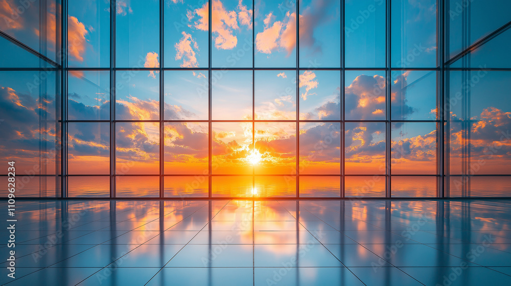 glasses window with cloudy sky background glasses window with cloudy sky background