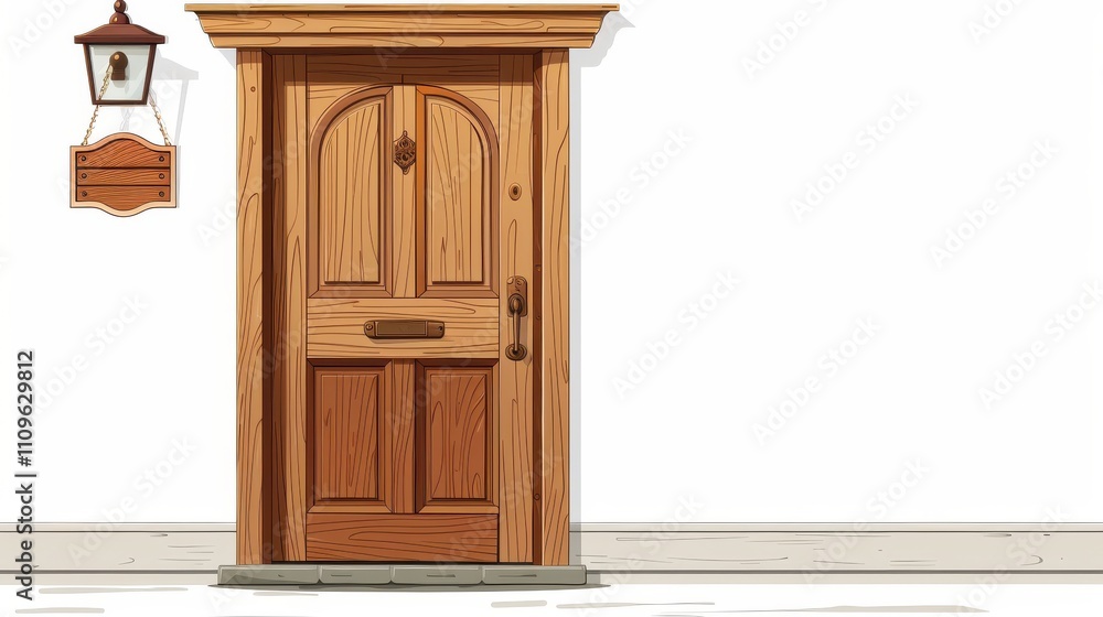 Decorative wooden door design home entrance digital art cozy setting unique concept Decorative wooden door design home entrance digital art cozy setting unique concept