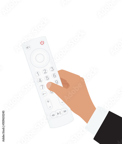 Hand hold remote controller. vector
