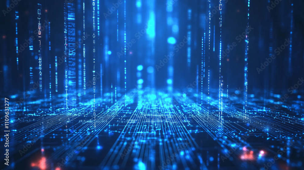 Futuristic Digital Data Stream Abstract Technology Background Futuristic Digital Data Stream Abstract Technology Background