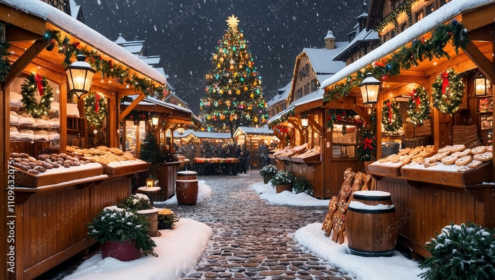 Creative Christmas Market Concept with 300 DPI Details,Weihnachtsmarkt Creative Christmas Market Concept with 300 DPI Details,Weihnachtsmarkt