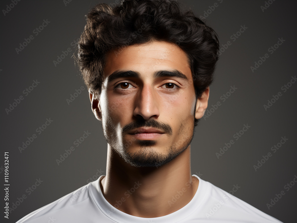 A professional soccer player posing, isolated on a white background A professional soccer player posing, isolated on a white background