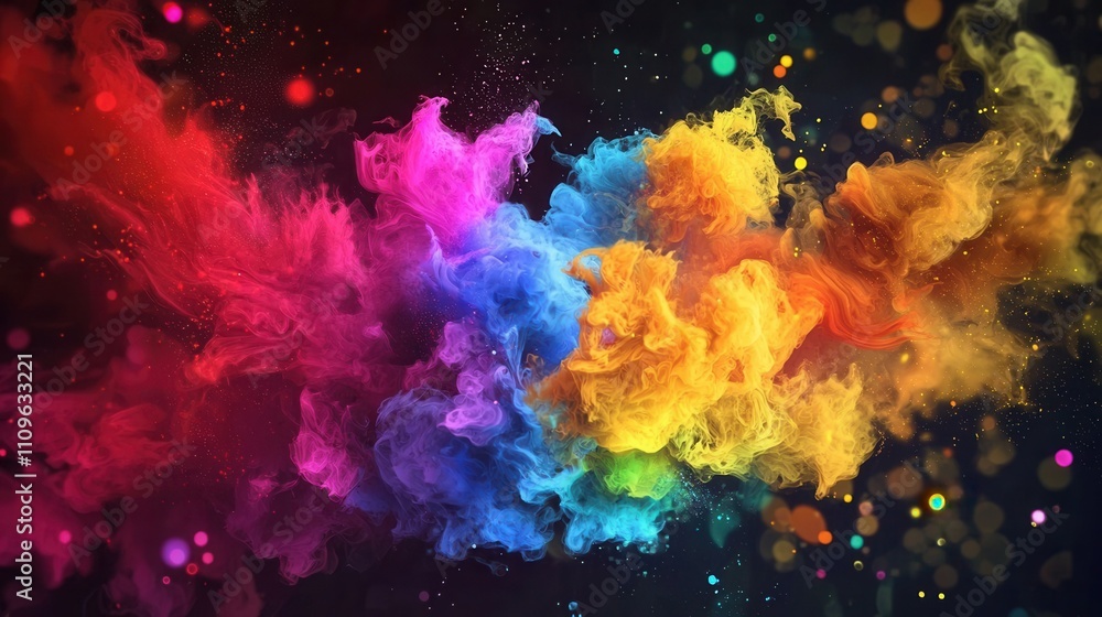 Surreal Nebula and Galaxy in Deep Space Cosmos with Vibrant Light and Patterns Surreal Nebula and Galaxy in Deep Space Cosmos with Vibrant Light and Patterns