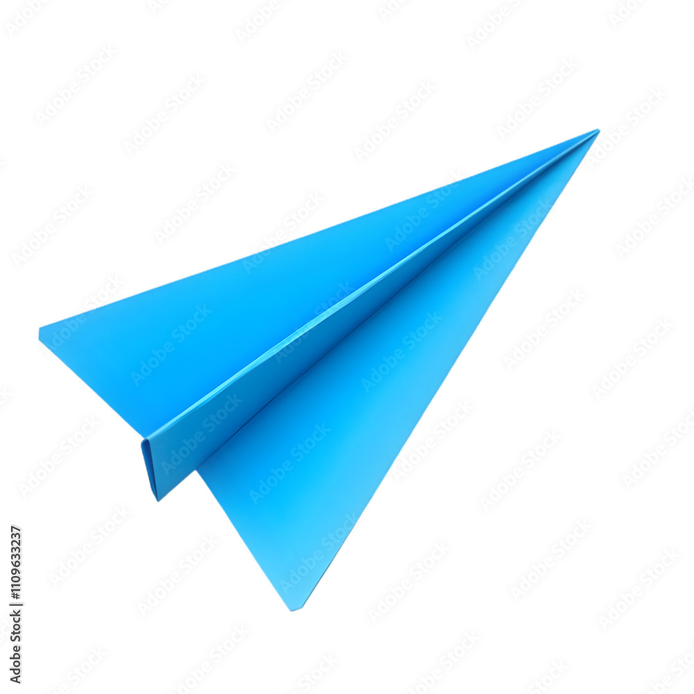 Blue paper plane isolated on white background Blue paper plane isolated on white background