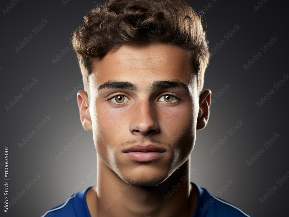 Soccer player posing in motion on a white background Soccer player posing in motion on a white background
