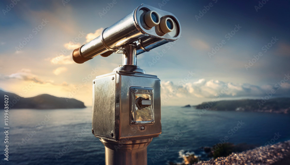 metal binoculars for watching sea and landscape metal binoculars for watching sea and landscape