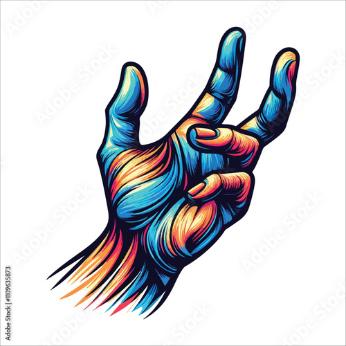 BEST HAND VECTOR  COLORFUL & SILHOUTTE