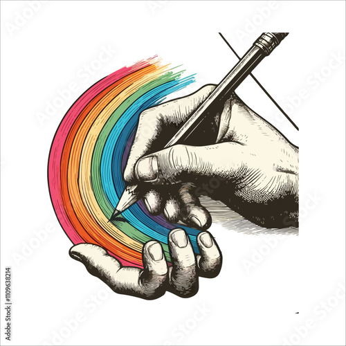 BEST HAND VECTOR  COLORFUL & SILHOUTTE