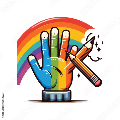 BEST HAND VECTOR  COLORFUL & SILHOUTTE