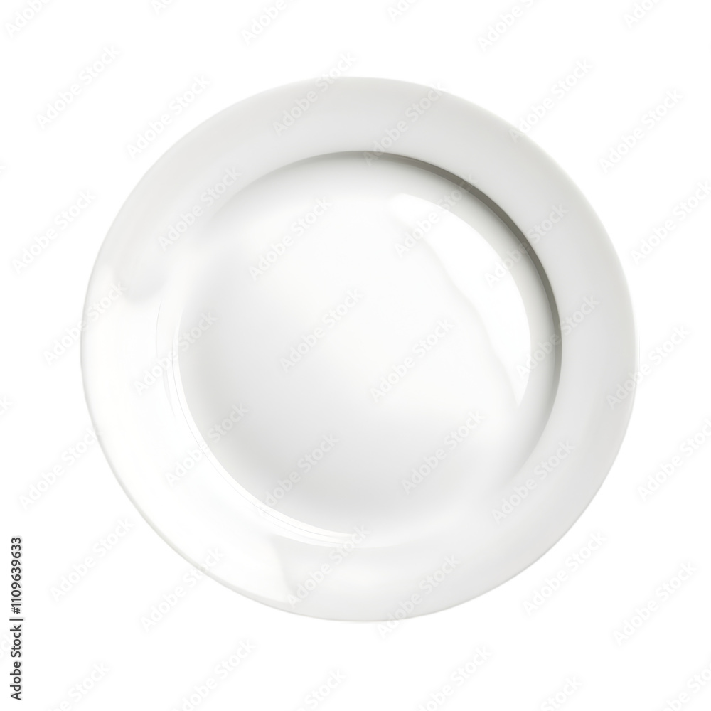 Empty White Plate isolated on white background Empty White Plate isolated on white background