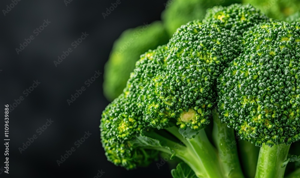 Close-up of fresh broccoli florets Close-up of fresh broccoli florets