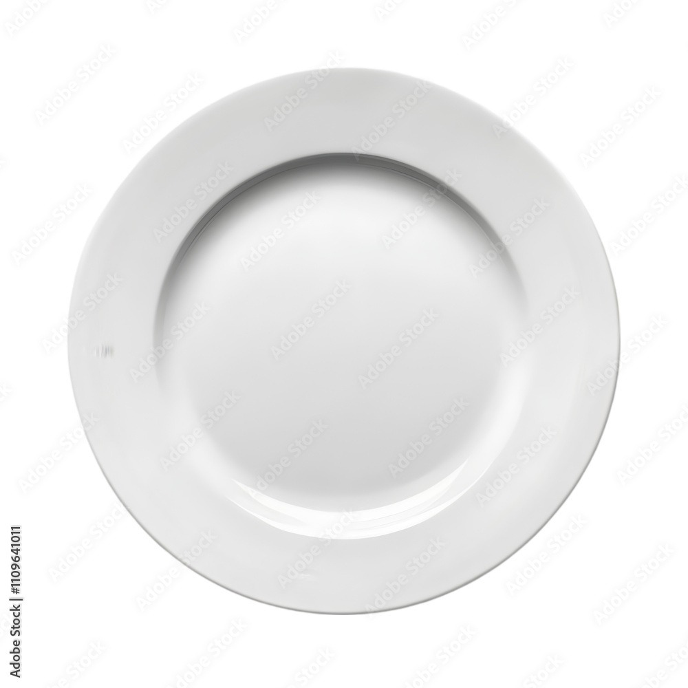 Empty White Plate isolated on white background Empty White Plate isolated on white background