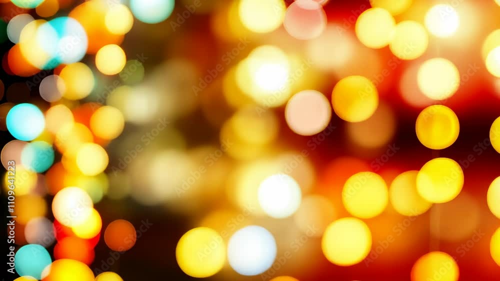 Vibrant bokeh lights transition in festive ambiance Vibrant bokeh lights transition in festive ambiance